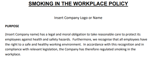 P12 Smoking in the Workplace Policy