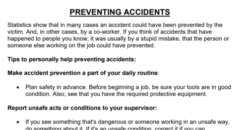 TB3 Preventing Accidents